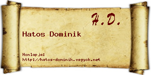 Hatos Dominik névjegykártya