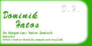 dominik hatos business card